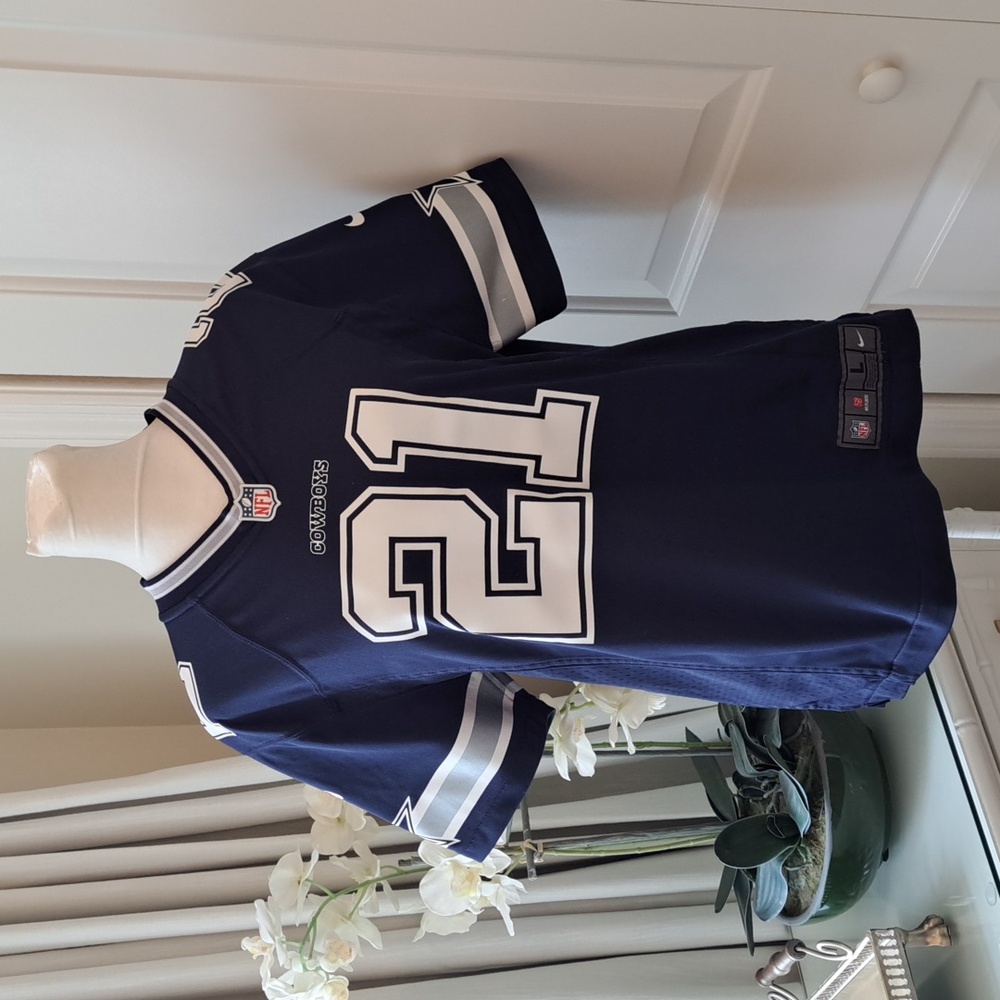Nike Youth On Field Ezekiel Elliott #21 NFL Dallas Cowboys  Navy Jersey L(14-16)